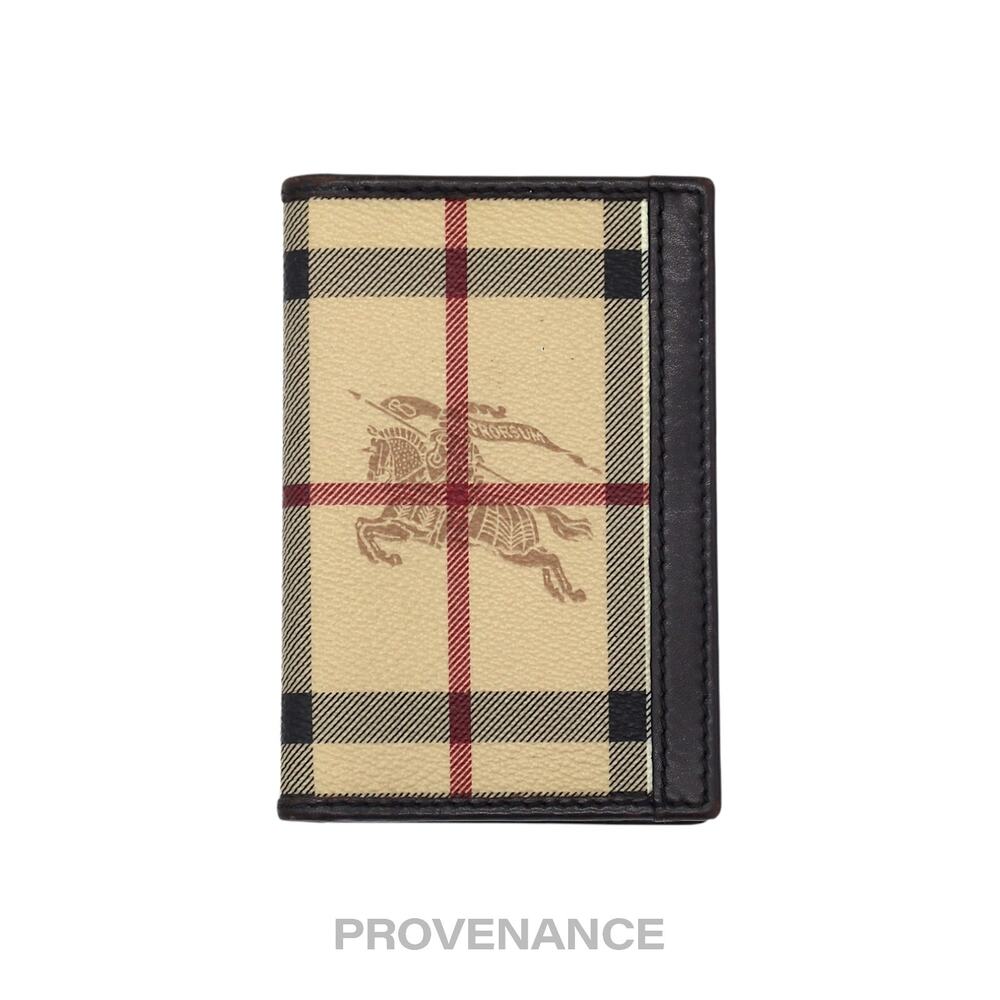 🔴 Burberry Pocket Organizer Wallet - Haymarket Check Brown